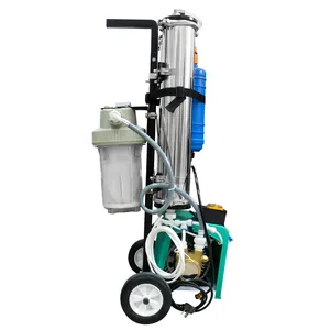 Portable deionized water filtration system for professional solar panel and window cleaning.