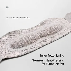 Close-up of sports patellar strap with soft towel lining and seamless padding