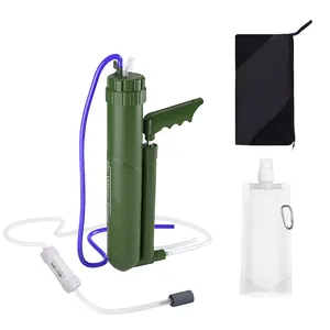 Tragbares Handdruck-RO-Wasserfilter-Set mit Aufbewahrungstasche und Faltwasserbeutel