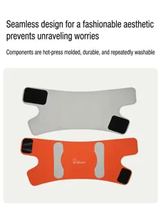 Detail showing seamless design of breathable sports knee pads for joint protection.