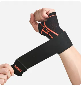 Adjustable sports wrist support with compression strap for fitness and pain relief