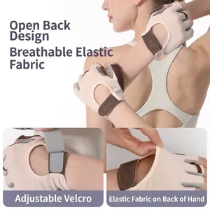 AOLIKES half-finger fitness gloves with breathable fabric and adjustable velcro strap.