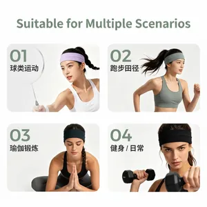 Professional breathable sweat-wicking sports headband for running, yoga, and fitness gym