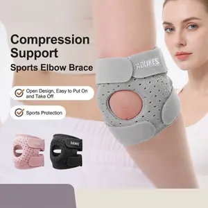 Coudière de sport à compression avec rembourrage en silicone pour soutien et protection