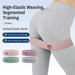 Bande di Resistenza Per Allenamento Glutei Donna Anelli Yoga in Tessuto Antiscivolo Livelli di Forza Professionali Fasce Elastiche Fitness