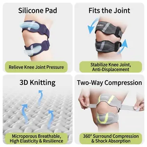Attelle de genou rotulienne à double sangle respirante pour le sport et le soutien