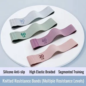 Set di bande di resistenza in tessuto antiscivolo per yoga glutei e gambe