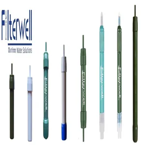 Selection of portable outdoor water filter straws for camping and emergency survival