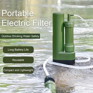 Filterwell Portable Electric Water Filter Purifier 0.01 Micron Filtration 2600mAh Battery For Camping Hiking Survival Gear