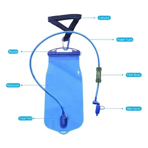 Sistema di filtraggio dell'acqua portatile a gravità TPU 2-3L per campeggio outdoor