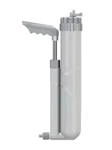 Professional portable outdoor water filter with manual pump for hiking and survival gear