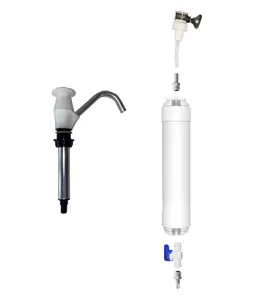 Portable outdoor water purifier kit with manual pump and filter for RV camping