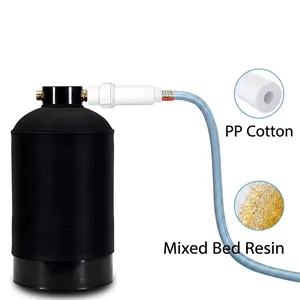 Portable RV water filter tank with PP cotton and resin for efficient water softening