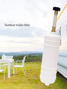RV Marine Inline Wasserfilter Mit Flexibler Schlauchschutz KDF GAC Filtration Für Wohnmobil Boot Gartenarbeit Camping