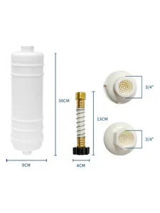 Inline RV Marine Wasserfilterset 30x9cm mit flexiblem Schlauch und 3/4 Zoll Messinganschlüssen