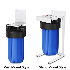 10-inch RV water filter housing available in wall-mount or stand-alone bracket models