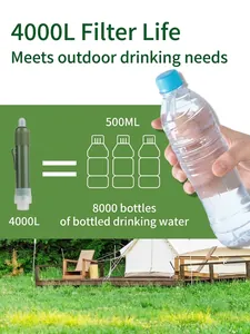 Tragbarer Camping-Wasserfilter-Strohhalm mit 4000L Filterkapazität für Outdoor-Wandern