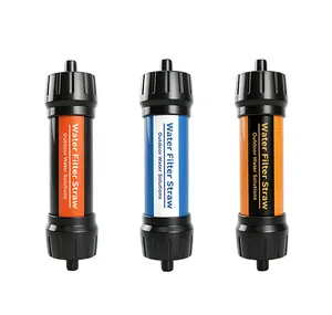 Portable outdoor water filter straws with UF filtration for camping and survival