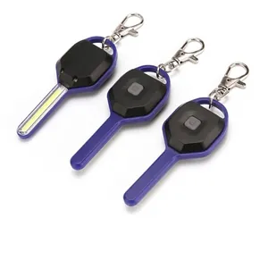Mini Lampe Porte-clés LED Étanche Extérieure Lampe de Poche COB Portable Lampe de Secours Avec Crochet Métallique pour Camping