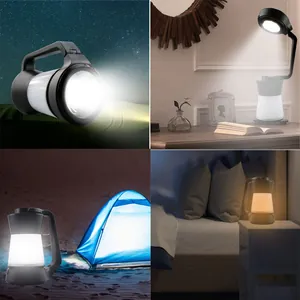 Multifunktionale 3-in-1 LED wiederaufladbare Schreibtischlampe Nachtlicht für Camping