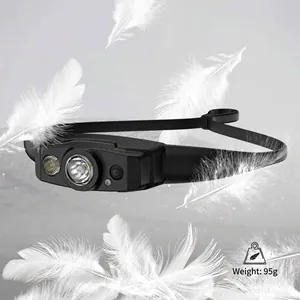 Ultra-light rechargeable silicone LED headlamp for outdoor night running and camping