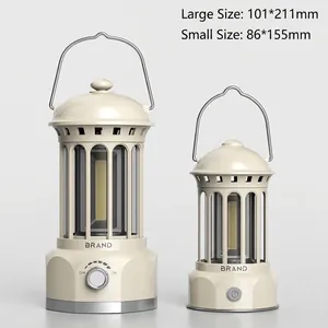 Veilleuse LED portable style colonne romaine en deux tailles pour le camping et la maison