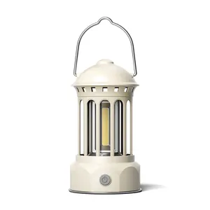 Lanterne de camping LED rétro et veilleuse de chevet style colonne romaine.