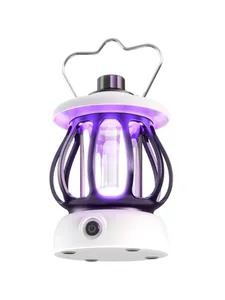 Lampada antizanzare elettrica portatile con luce UV viola per campeggio all'aperto.