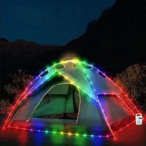 Guirnalda de luces LED de colores para decoración de tiendas de campaña