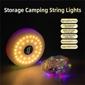 Waterproof LED camping tape light with 9m RGB string for outdoor tent campsite ambiance