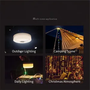 Portable LED camping tape light waterproof string lamp for outdoor tent and garden atmosphere