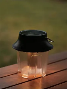 Solar Powered Outdoor Camping Lantern Portable LED Rechargeable Tent Light Retro Hanging Night Market Atmospheric Camping Lamp