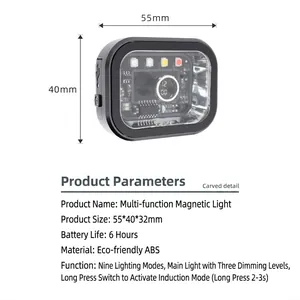 ABS Magnetic LED Headlamp USB Rechargeable Induction Work Light Waterproof Portable Outdoor Night Running Fishing Headlight