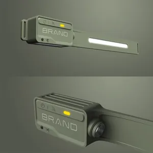 High-intensity outdoor LED motion sensor headlamp with USB charging and wide COB floodlight