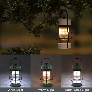Lanterna da campeggio LED retrò portatile professionale con 550 lumen e 3 modalità di luce