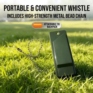 Hoge decibel outdoor noodoverlevingsfluit met duurzame metalen kralenkettingbevestiging