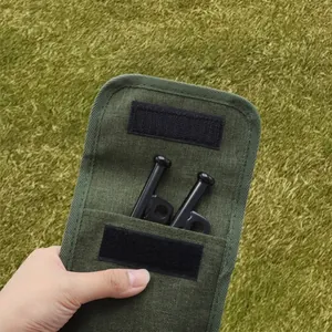 Bolsa de Almacenamiento Portátil para Estacas de Tienda de Campaña de Poliéster Resistente Organizador de Clavos para Senderismo y Viajes