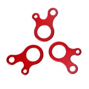 Roter 3-Loch Aluminium-Seilspanner in Schneckenform für Outdoor-Campingzelte und Markisen