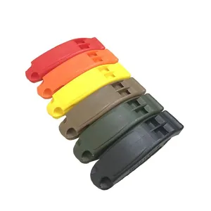 Lot de 6 sifflets de survie colorés en plastique pour la sécurité et secours en plein air
