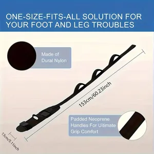 Correa de estiramiento de yoga profesional con dimensiones de 153 cm de largo y 13 cm de ancho