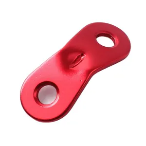 Durable red aluminum alloy tent rope tensioner and wind rope buckle for outdoor camping
