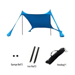 Set tenda da spiaggia portatile in Lycra con pali e borsa per protezione solare esterna