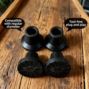 Anti-slip Rubber Crutch Tips Replacement Foot Pads For Underarm Crutches Walking Sticks 13mm Heavy Duty Ferrules