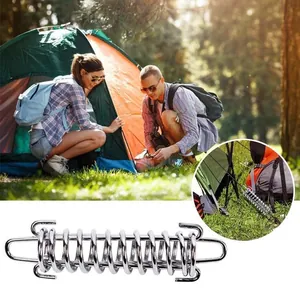 Durable stainless steel outdoor camping tent spring buckle for wind rope tensioning
