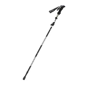 Professional aluminum alloy telescopic trekking pole with ergonomic handle for hiking