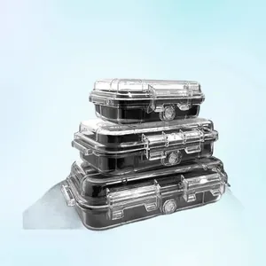 Boîte de Rangement Extérieure Étanche Transparente Étui en Plastique Résistant Avec Doublure en Éponge Pour Camping