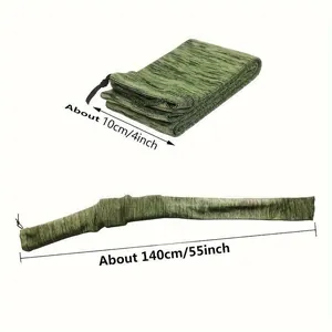 Detailweergave van tactische geweersok met 140 cm lengte en opgevouwen staat