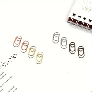 Set di mini graffette colorate a forma di cuore con finitura metallica oro rosa e argento