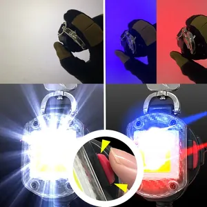 Hochbelastbare ausziehbare Ausweishalterung mit LED-Licht und Gürtelclip-Schlüsselring