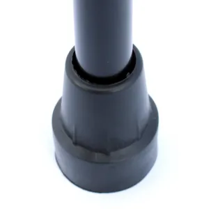 Punta de goma negra antideslizante para bastón telescópico y bastón de senderismo resistente